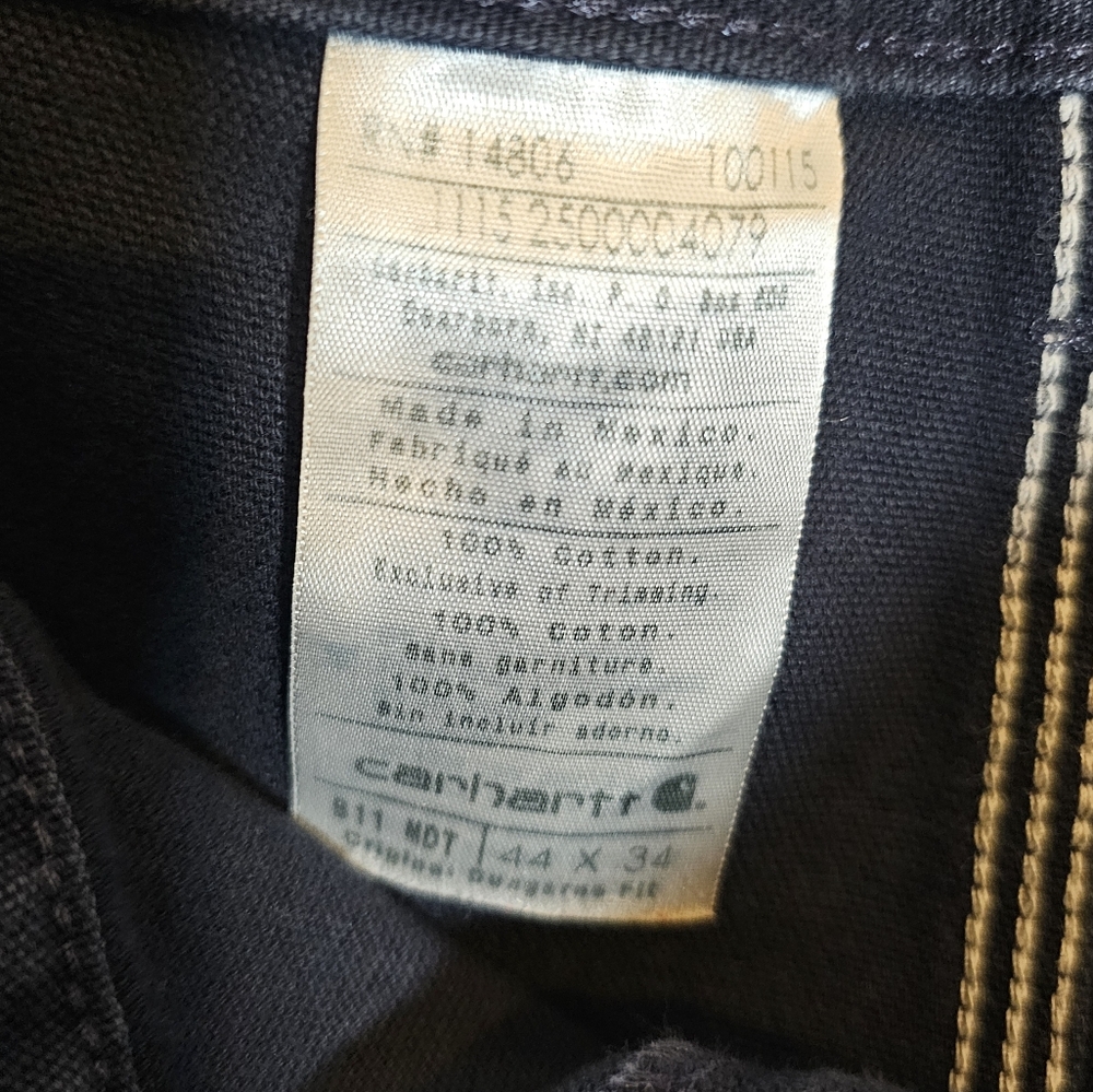 Carhartt 44 X 34 Heavy Canvas Work Pants - Picture 4 of 9